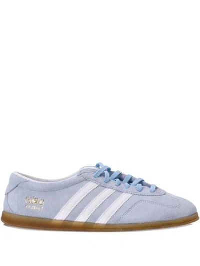 Adidas Originals Gazelle Lo Pro Three-stripe Suede Sneakers In Blue