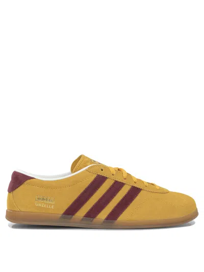 Adidas Originals Gazelle Lo Pro Yellow Leather Rubber Sneakers In Gold