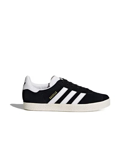 Adidas Originals Gazelle Low Top Sneakers In Black / White / Gold