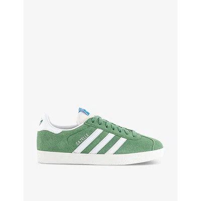 Adidas Originals Adidas Womens Preloved Green White Whi Gazelle Low-top Suede Trainers