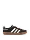Adidas Originals Adidas By Wales Bonner Chocolate Calf Hair Adidas X Wales Bonner Gazzelle Sneakers In Burgundy