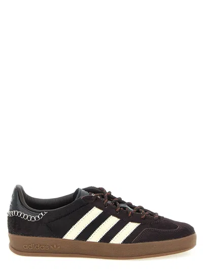 Adidas Originals Adidas By Wales Bonner Gazelle Pony Sneakers In Burgundy