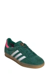 Adidas Originals Gazelle Sneaker In Green/ White/ Lucid Pink