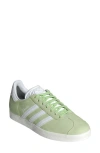 Adidas Originals Gazelle Sneaker In Sand/ White/ Silver Green