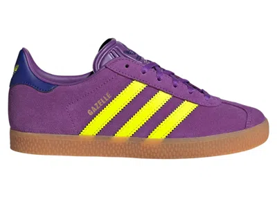 Pre-owned Adidas Originals Gazelle Sneakers In Active Purple/solar Yellow/collegiate Purple