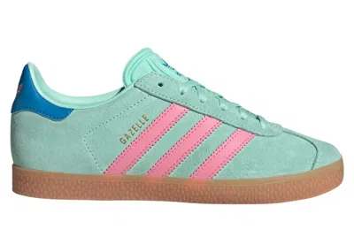 Pre-owned Adidas Originals Gazelle Sneakers In Clear Mint/bliss Pink/bright Blue