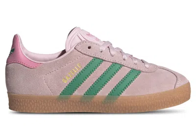 Pre-owned Adidas Originals Gazelle Sneakers In Clear Pink/court Green/bliss Pink