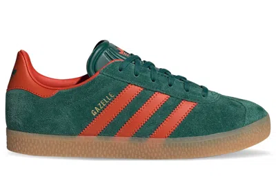Pre-owned Adidas Originals Gazelle Sneakers In Collegiate Green/preloved Red/gum In Multi