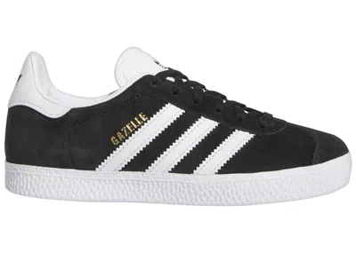 Pre-owned Adidas Originals Gazelle Sneakers In Core Black/cloud White/gold Metallic
