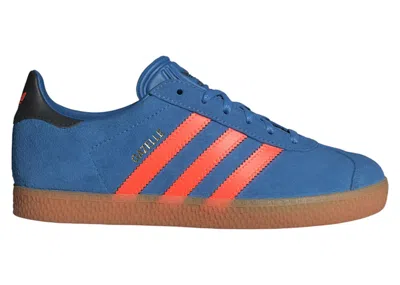 Pre-owned Adidas Originals Gazelle Sneakers In Focus Blue/solar Orange/core Black In Multi