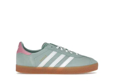 Pre-owned Adidas Originals Gazelle Sneakers In Hazy Green/cloud White/bliss Pink In Multi