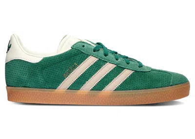 Pre-owned Adidas Originals Gazelle Sneakers In Wonder Beige/gold Metallic/collegiate Green