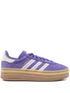 Adidas Originals Womens Gazelle Bold Brand-embellished Suede Low-top Trainers Energy Ink White Collegi In Multi