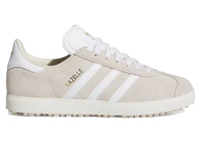 Pre-owned Adidas Originals Gazelle Spikeless Golf (women's) Sneakers In Alumina/cloud White/gold Metallic In Multi