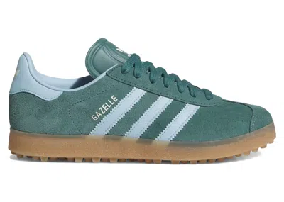 Pre-owned Adidas Originals Gazelle Spikeless Golf (women's) Sneakers In Preloved Teal/clear Sky Blue/gum
