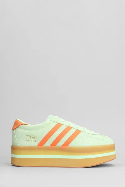 ADIDAS ORIGINALS GAZELLE STACK SNEAKERS IN GREEN SUEDE