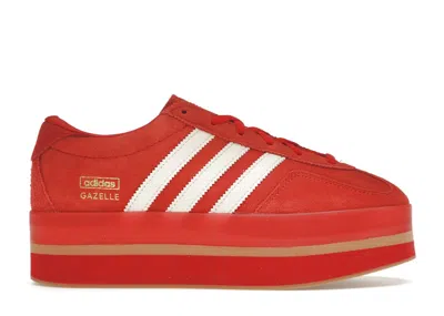 Pre-owned Adidas Originals Gazelle Stack (women's) Sneakers In Red/cream White/gold Metallic