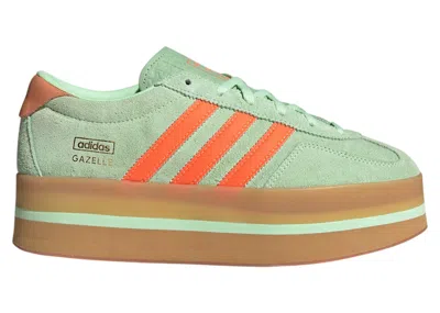 Pre-owned Adidas Originals Gazelle Stack (women's) Sneakers In Semi Green Spark/solar Orange/gum In Multi