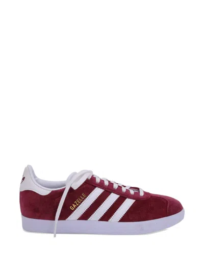 Pre-owned Adidas Originals Gazelle Stripes Suede Trainers In Red