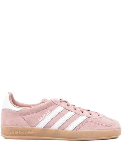 Adidas Originals Womens Warm Clay White Gum Gazelle Indoor Suede Trainers Eur 38.5 / 5.5 Uk In Pink