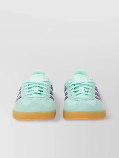 Adidas Originals Gazelle Suede Stripes Rubber Sole In Blue