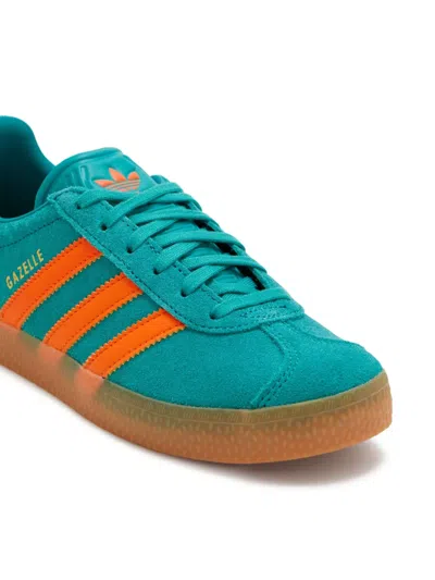 Adidas Originals Kids' Gazelle Three-stripe Suede Sneakers In Blue