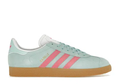 Pre-owned Adidas Originals Gazelle (women's) Sneakers In Flash Aqua/lucid Pink/gum