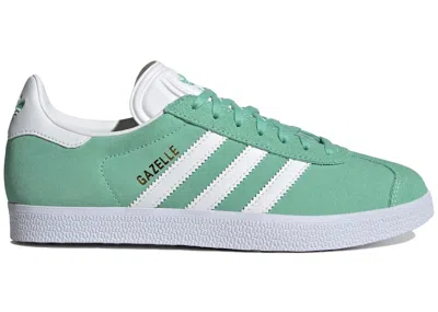 Pre-owned Adidas Originals Gazelle (women's) Sneakers In Pulse Mint/cloud White/gold Metallic In Multi