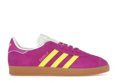 Pre-owned Adidas Originals Gazelle (women's) Sneakers In Purple Burst/solar Yellow/offwhite In Multi