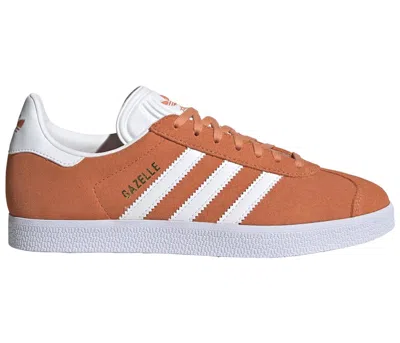 Pre-owned Adidas Originals Gazelle (women's) Sneakers In Solar Orange/cloud White/gold Metallic In Multi