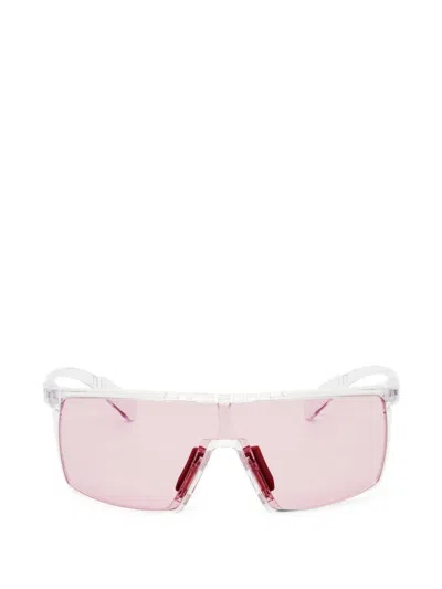 Adidas Originals Geometric-frame Sunglasses In White