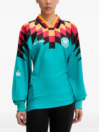 Adidas Originals Germany Reconstructed V-neck Jersey In Green