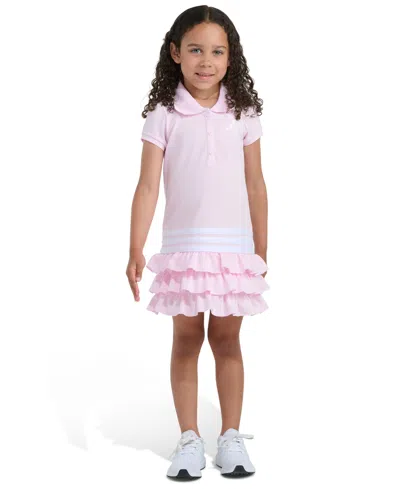 Adidas Originals Kids' Little Girls Short Sleeve T-shirt Dress In Pink
