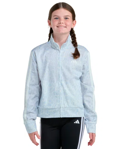 Adidas Originals Kids' Girls 8-16 Printed Long Sleeve Jacket In Green