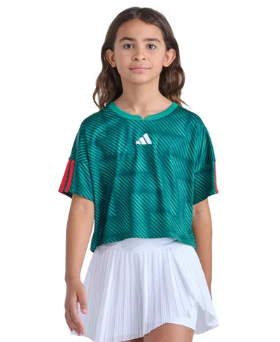 Adidas Originals Big Kid Girls Crew Neck Short Sleeve Jersey In Green