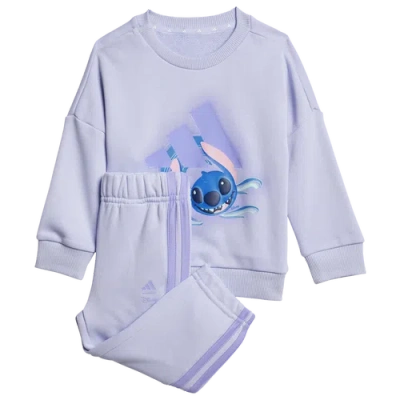 Adidas Originals Kids' Girls Adidas Adidas X Disney Lilo And Stitch Sweater And Joggers Set In Violet Tone/light Purple