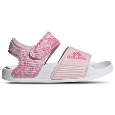 Adidas Originals Kids' Girls Adidas Adilette Sandals In Clear Pink/pink Fusion/white
