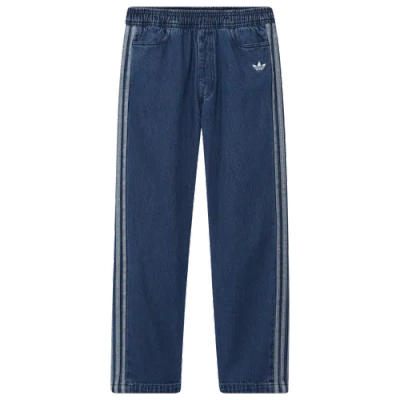 Adidas Originals Girls   Denim Pants In Blue/blue