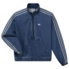 Adidas Originals Girls   Denim Half Zip In Blue/blue