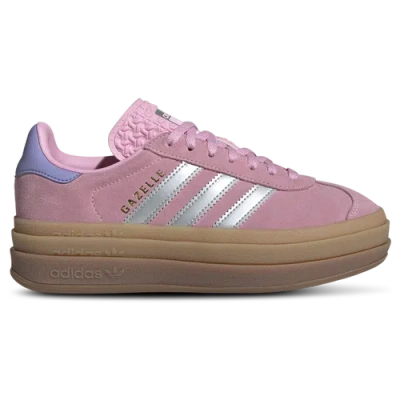 Adidas Originals Kids' Girls  Gazelle Bold In Silver Metallic/light Purple/true Pink