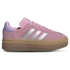 Adidas Originals Adidas Kids' Gazelle Bold Sneaker In Silver Metallic/light Purple/true Pink