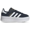 Adidas Originals Girls   Gazelle Bold In White/gold Metallic/aurora Ink