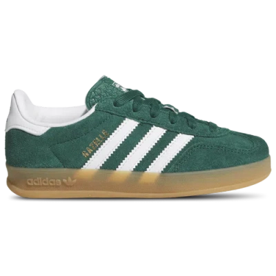 Adidas Originals Adidas Kids Gazelle Indoor Green Suede Sneakers In Multi