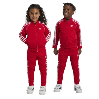 Adidas Originals Kids' Girls Preschool   Superstar Track Suit In Better Scarlet