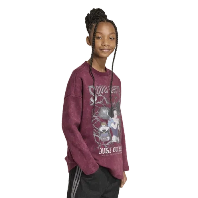 Adidas Originals Kids' Girls  X Disney Villains Os Hockey Ls Shirt In Maroon