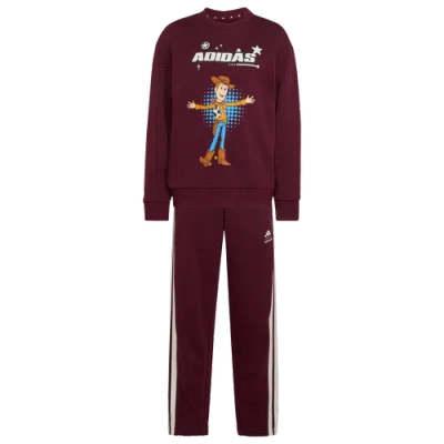 Adidas Originals Kids' Girls Adidas Toy Story Woody Fleece Set In Burgundy
