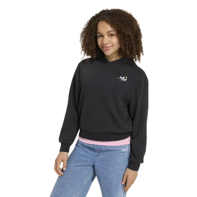 Adidas Originals Kids' Girls Originals X Care Bears Boxy Cropped Hoodie In Black
