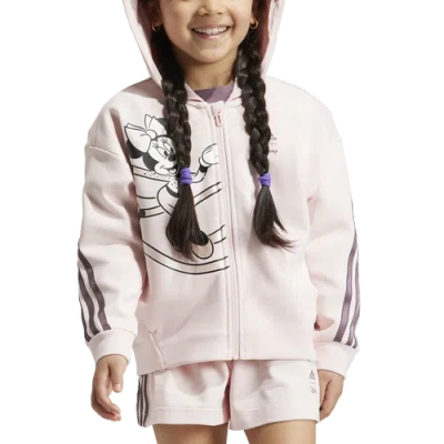 Adidas Originals Girls Preschool Adidas Adidas Disney X Minnie & Daisy Track Top In Shadow Fig/off White/sandy Pink