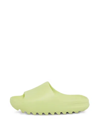 Pre-owned Adidas Originals Glow Pool Slides In Green