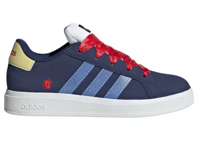 Pre-owned Adidas Originals Grand Court 00s Disney Snow White Sneakers In Dark Blue/blue Fusion/better Scarelet Red